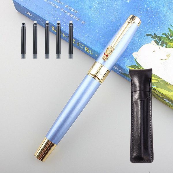 fountain pens luxury 8026 pen set golden silver metal pole office gifts ink large nib caneta tinteiro
fountain pens luxury 8026 pen set golden silver metal pole office gifts ink large nib caneta tinteiro