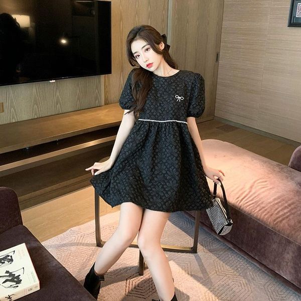 casual dresses puff sleeve dress fairy 2021 summer french retro sweet princess neckline beaded, Black;gray
casual dresses puff sleeve dress fairy 2021 summer french retro sweet princess neckline beaded, Black;gray