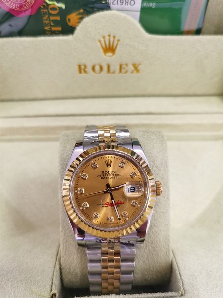 with original box datejust 36mm 41mm watch diamond dial bezel 126234 a2813 automatic mens watches steel two tone gold jubilee bracelet woman, Slivery;brown
with original box datejust 36mm 41mm watch diamond dial bezel 126234 a2813 automatic mens watches steel two tone gold jubilee bracelet woman, Slivery;brown