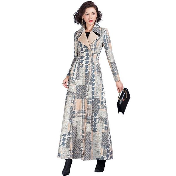women's wool & blends autumn winter fashion elegant double breasted double-sided tweed long woolen coat for women, Black
women's wool & blends autumn winter fashion elegant double breasted double-sided tweed long woolen coat for women, Black
