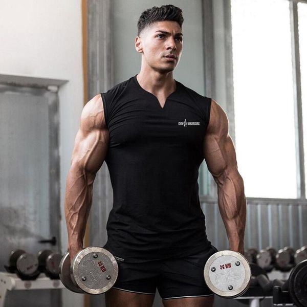men' tank workout mens fashion casual breathable gym clothing bodybuilding fitness singlets sports sleeveless v-neck vest, White;black
men' tank workout mens fashion casual breathable gym clothing bodybuilding fitness singlets sports sleeveless v-neck vest, White;black