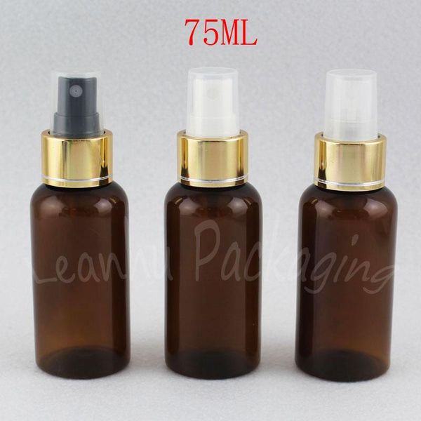 storage bottles & jars 75ml brown round shoulder plastic bottle with gold spray pump , 75cc makeup sub-bottling toner / water packaging
storage bottles & jars 75ml brown round shoulder plastic bottle with gold spray pump , 75cc makeup sub-bottling toner / water packaging