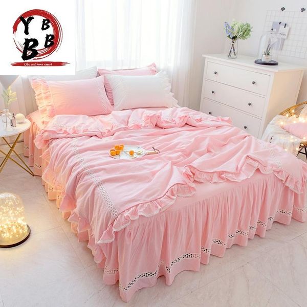 bedding sets korean pink princess bedspread 3/4pcs king duvet cover ruffles lace bedclothes 100% washing cotton bed skirt
bedding sets korean pink princess bedspread 3/4pcs king duvet cover ruffles lace bedclothes 100% washing cotton bed skirt