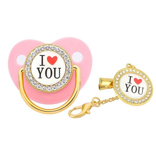 pacifiers# golden dummy pacifier and clip chain bling baby soother i love mum silicone infant born nipple shower gift
pacifiers# golden dummy pacifier and clip chain bling baby soother i love mum silicone infant born nipple shower gift