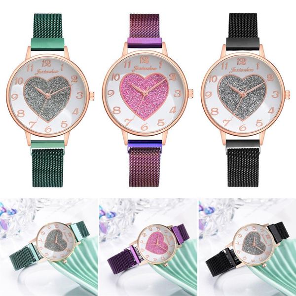 wristwatches fashion quartz watch steel mesh strap heart pattern round dial simple casual for women girls bmf88, Slivery;brown
wristwatches fashion quartz watch steel mesh strap heart pattern round dial simple casual for women girls bmf88, Slivery;brown