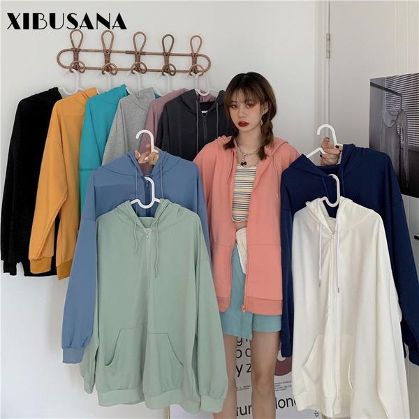 women's hoodies & sweatshirts xibusana 2021 autumn solid long lseeve cotton liner for casual cardigants loose korean female, Black
women's hoodies & sweatshirts xibusana 2021 autumn solid long lseeve cotton liner for casual cardigants loose korean female, Black