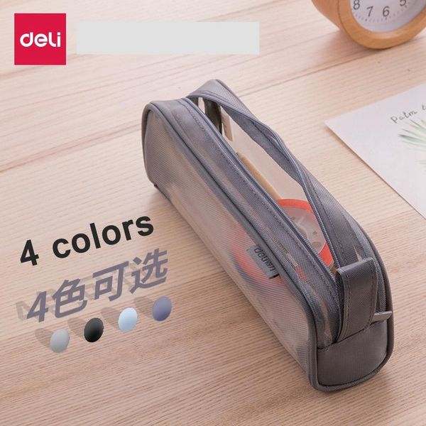 deli 66748 transparent net yard pencil bag case for student child school stationery supply w/zipper 4 colors optional bags
deli 66748 transparent net yard pencil bag case for student child school stationery supply w/zipper 4 colors optional bags