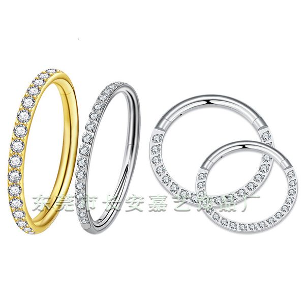 nose ring 316l stainless steel zircon inlaid seamless nasal septum popular fashion puncture multi-purpose ring earrings, Golden
nose ring 316l stainless steel zircon inlaid seamless nasal septum popular fashion puncture multi-purpose ring earrings, Golden