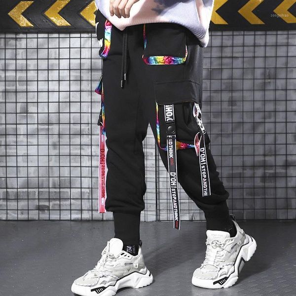 men's pants japanese harajuku fashion streetwear men ribbons multi pocket loose hip hop punk jogging male colorful gym trousers, Black
men's pants japanese harajuku fashion streetwear men ribbons multi pocket loose hip hop punk jogging male colorful gym trousers, Black