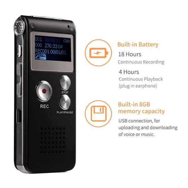digital voice recorder mini 8gb activated audio sound dictaphone mp3 player support telephone recording
digital voice recorder mini 8gb activated audio sound dictaphone mp3 player support telephone recording