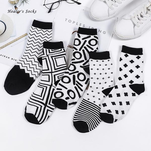 funny striped geometry men and women socks cotton black white fower dot harajuku fashion soft girls kawaii happy tube & hosiery
funny striped geometry men and women socks cotton black white fower dot harajuku fashion soft girls kawaii happy tube & hosiery