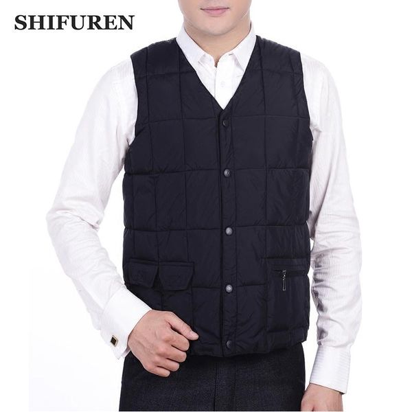men's vests shifuren winter sleeveless vest warm ultralight cotton-padded waistcoat causal male pographer outerwear, Black;white
men's vests shifuren winter sleeveless vest warm ultralight cotton-padded waistcoat causal male pographer outerwear, Black;white