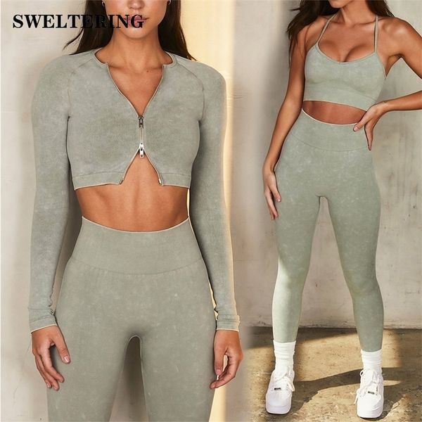 women yoga set combination workout sportswear gym clothing fitness long sleeve crop high waist leggings sports suits 220217
women yoga set combination workout sportswear gym clothing fitness long sleeve crop high waist leggings sports suits 220217