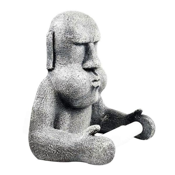 tissue boxes & napkins 1pc toilet roll paper rack wall mounted moai stone statue organizer 
tissue boxes & napkins 1pc toilet roll paper rack wall mounted moai stone statue organizer