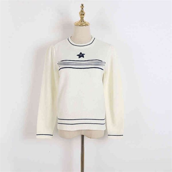 70% outlet online ying's same dress home early autumn small fragrance letter jacquard bubble sleeve women's hand hook five pointed, White
70% outlet online ying's same dress home early autumn small fragrance letter jacquard bubble sleeve women's hand hook five pointed, White