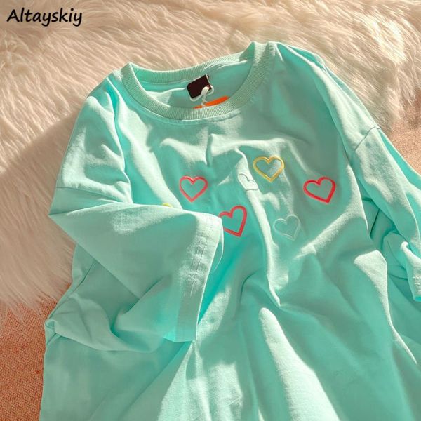 women's t-shirt t-shirts women heart print summer college loose tunic all-match fashion soft trendy harajuku streetwear ladies camiset, White
women's t-shirt t-shirts women heart print summer college loose tunic all-match fashion soft trendy harajuku streetwear ladies camiset, White