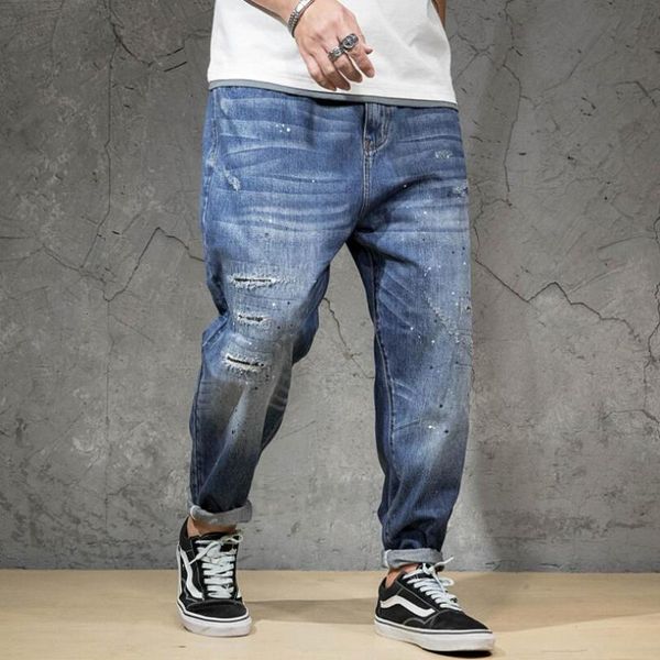 men harem pants stretch loose fit hole jeans casual man plus size -7xl denim trousers vintage oversize pantalones w1902 men's lm0j, Blue
men harem pants stretch loose fit hole jeans casual man plus size -7xl denim trousers vintage oversize pantalones w1902 men's lm0j, Blue