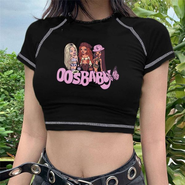 women's t-shirt 2021 spring letter printed navel round neck short sleeve skq1, White
women's t-shirt 2021 spring letter printed navel round neck short sleeve skq1, White
