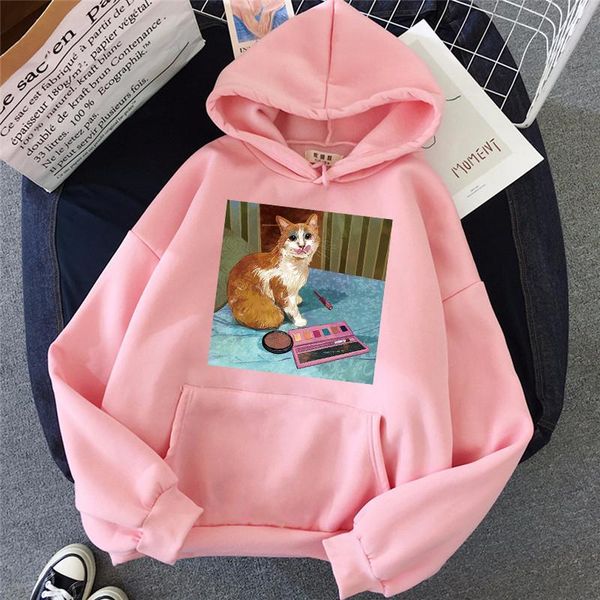 women's hoodies & sweatshirts autumn hoodie women sweatshirt cat patten streetwear female casual winter warm clothing kawaii ladies pu, Black
women's hoodies & sweatshirts autumn hoodie women sweatshirt cat patten streetwear female casual winter warm clothing kawaii ladies pu, Black