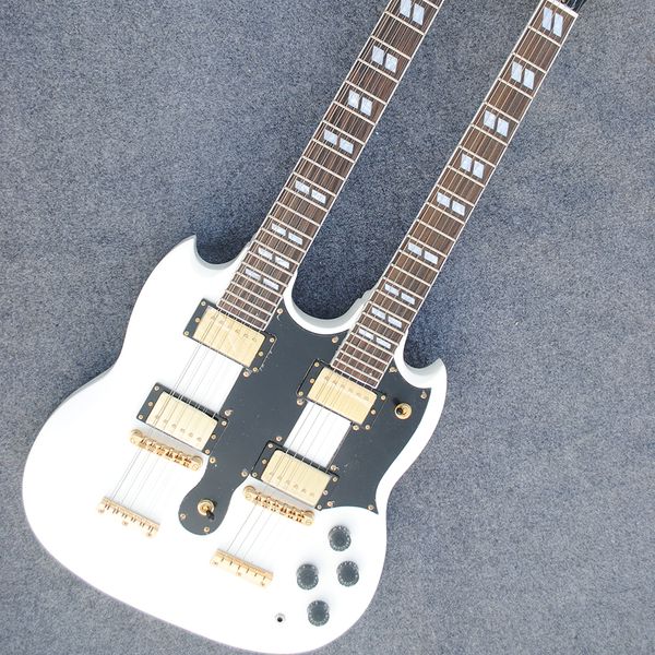 new arrival two colors double necks electric guitar with rosewood fretboard,12+6 strings,gold hardware,can be customized
new arrival two colors double necks electric guitar with rosewood fretboard,12+6 strings,gold hardware,can be customized