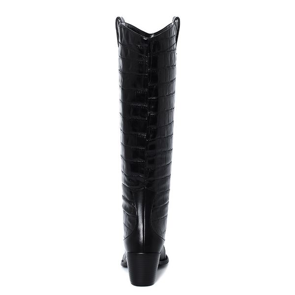 asumer fashion western cow women's genuine stone standard shoes thick autumn heels winter knee high boots, Black
asumer fashion western cow women's genuine stone standard shoes thick autumn heels winter knee high boots, Black
