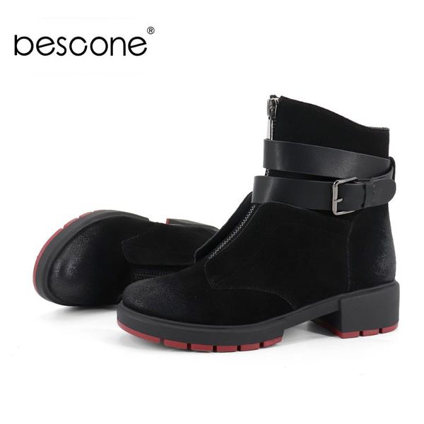 boots bescone stylish ladies handmade comfortable square heel shoes basic solid round toe 4 cm med women ankle bc258, Black
boots bescone stylish ladies handmade comfortable square heel shoes basic solid round toe 4 cm med women ankle bc258, Black