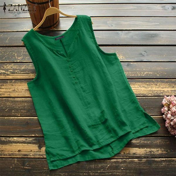 women's blouses & shirts zanzea 2021 summer kaftan irregular casual sleeveleeve tank female solid blusas oversized tunic s-, White
women's blouses & shirts zanzea 2021 summer kaftan irregular casual sleeveleeve tank female solid blusas oversized tunic s-, White