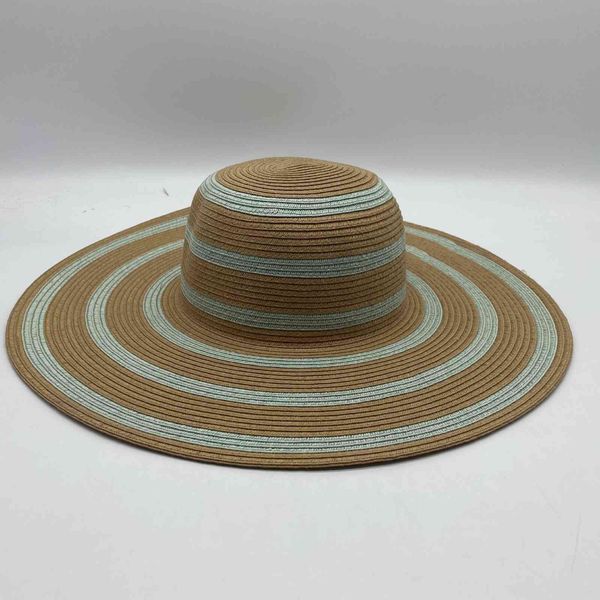 korean women's satin high big brim stripe sun protection beach hat summer weft knitted straw, Blue;gray
korean women's satin high big brim stripe sun protection beach hat summer weft knitted straw, Blue;gray