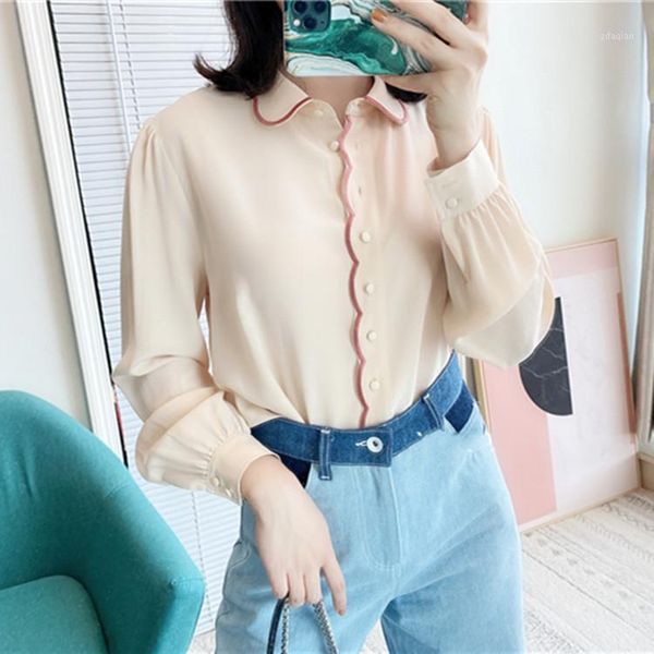 women's blouses women's & shirts silk blouse turn-down collar long sleeve embroidered office lady work female shirt with buttons, White
women's blouses women's & shirts silk blouse turn-down collar long sleeve embroidered office lady work female shirt with buttons, White
