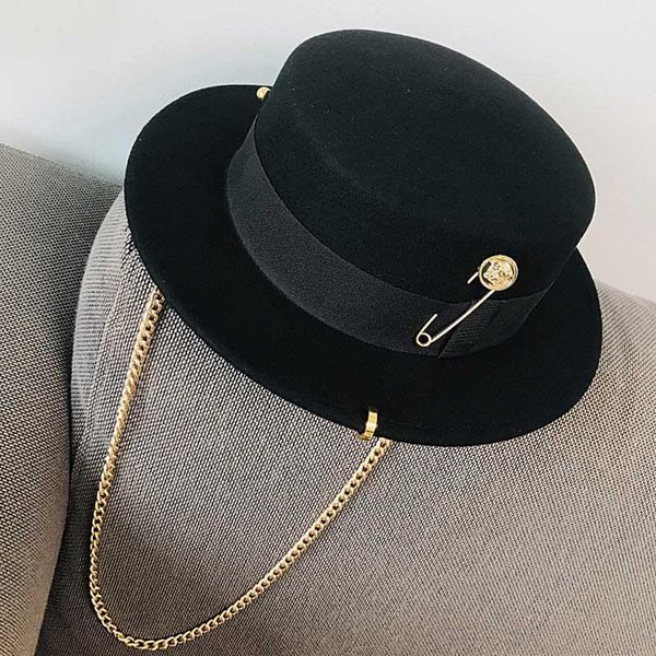 wide brim hats fibonacci fedora hat retro wool felt women european punk chain novelty flat men cap street fashion wild trend 2021, Blue;gray
wide brim hats fibonacci fedora hat retro wool felt women european punk chain novelty flat men cap street fashion wild trend 2021, Blue;gray