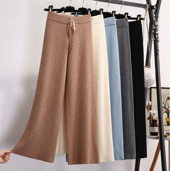 women's pants & capris womens winter cashmere thick wide legged ankle knitted high waist chic warm rib knit casual autumn trousers coff, Black;white
women's pants & capris womens winter cashmere thick wide legged ankle knitted high waist chic warm rib knit casual autumn trousers coff, Black;white