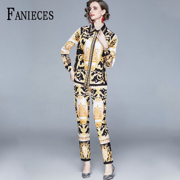 spring summer fall runway 2 piece women sets vintage floral print long sleeve shirt and pants suits outfits chandal mujer 210520, White
spring summer fall runway 2 piece women sets vintage floral print long sleeve shirt and pants suits outfits chandal mujer 210520, White
