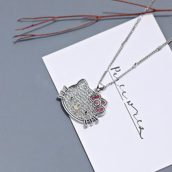 chains bowknot cute fashion simple design cat white crystal pendant clavicle necklace accessories jewelry for women 2021, Silver
chains bowknot cute fashion simple design cat white crystal pendant clavicle necklace accessories jewelry for women 2021, Silver