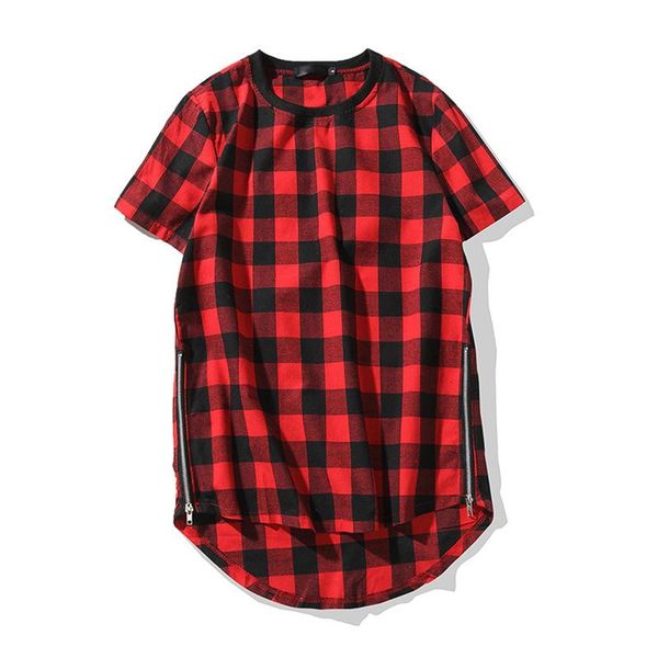 men's t-shirts summer streetwear plaid rounded hem zipper men t-shirt trending design fashion simple cotton t shirt tee top, White;black
men's t-shirts summer streetwear plaid rounded hem zipper men t-shirt trending design fashion simple cotton t shirt tee top, White;black