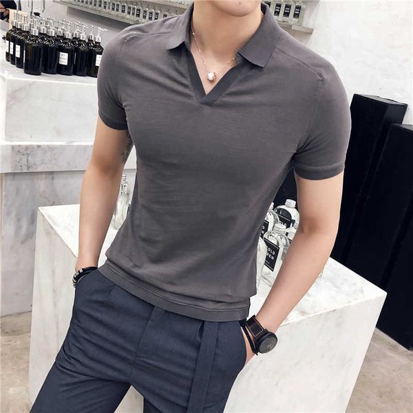 summer solid short sleeve polo shirt men british style slim fit business casual polo shirts streetwear ropa para hombre 210527, White;black
summer solid short sleeve polo shirt men british style slim fit business casual polo shirts streetwear ropa para hombre 210527, White;black