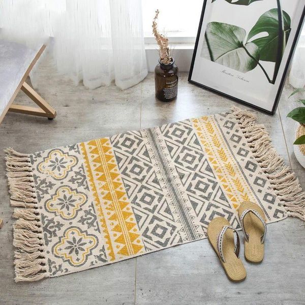 carpets vintage bohemian handmade linen cotton fabric rug bedside mat geometric floor bedroom home decor
carpets vintage bohemian handmade linen cotton fabric rug bedside mat geometric floor bedroom home decor