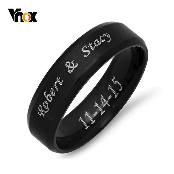 vnox personalize stainless steel beveled edge brushed center for men women black wedding band custom name letter date ring, Golden;silver
vnox personalize stainless steel beveled edge brushed center for men women black wedding band custom name letter date ring, Golden;silver