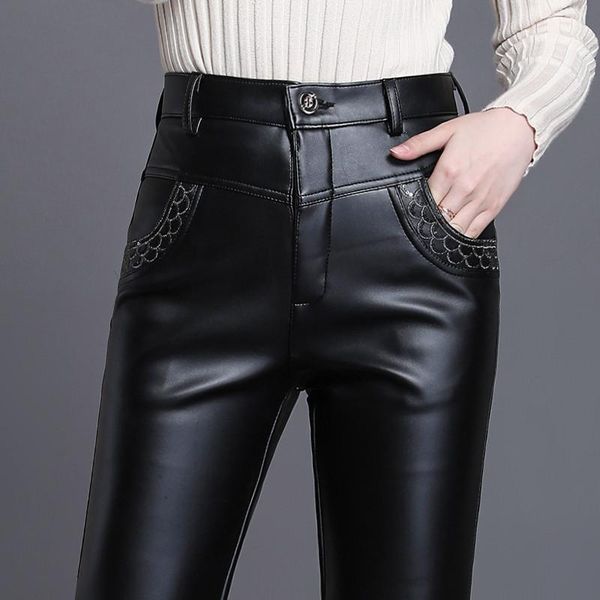 women's pants & capris spring autumn casual leather lady slim pu fashion high waist pencil skinny trousers for woman black, Black;white
women's pants & capris spring autumn casual leather lady slim pu fashion high waist pencil skinny trousers for woman black, Black;white