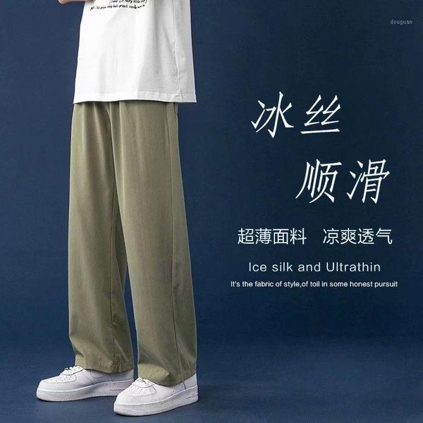 men's pants casual trousers men 's spring and autumn thin korean style trendy loose all -match wide leg ice silk drooping straight, Black
men's pants casual trousers men 's spring and autumn thin korean style trendy loose all -match wide leg ice silk drooping straight, Black