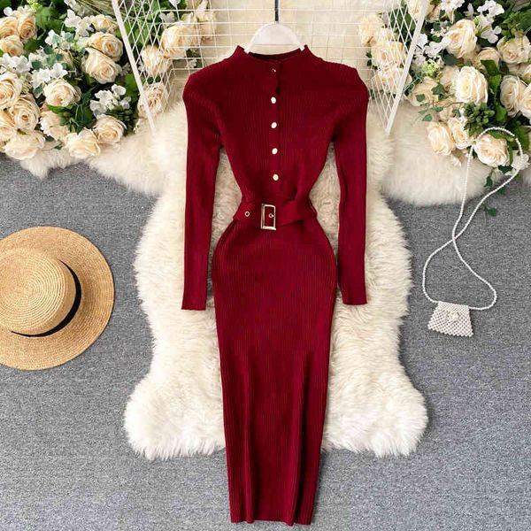 korean ol temperament slim stretch knit dress single-breasted bodycon back slit cardigan thin sweater 210525, Black;gray
korean ol temperament slim stretch knit dress single-breasted bodycon back slit cardigan thin sweater 210525, Black;gray