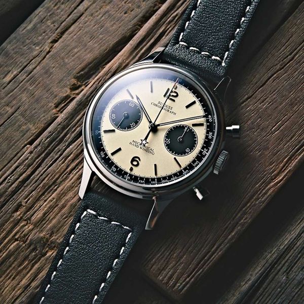 1963 chronograph mechanical seagull st1901 pilot watches men 38mm 40mm sapphire swing-neck 2021 montre homme, Slivery;brown
1963 chronograph mechanical seagull st1901 pilot watches men 38mm 40mm sapphire swing-neck 2021 montre homme, Slivery;brown