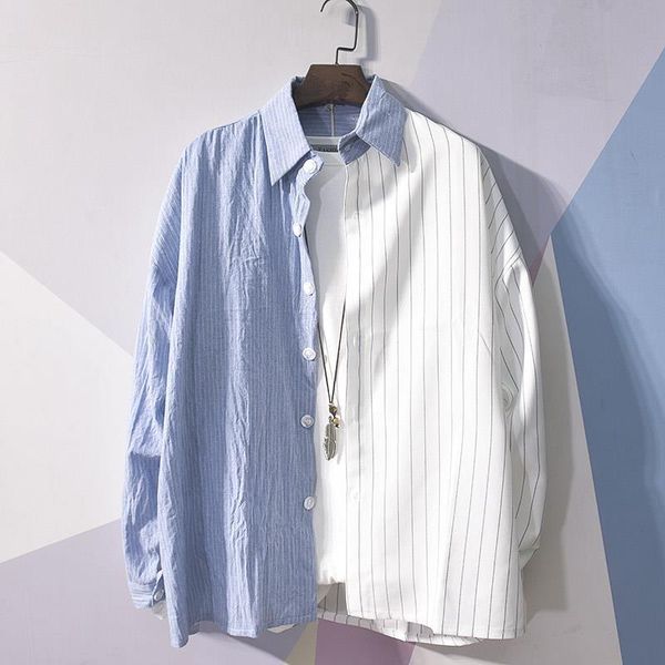 spring/summer japan handsome cute preppy style gentle boy stripe shirt harajuku sunny man casual patchwork all-match men's shirts, White;black
spring/summer japan handsome cute preppy style gentle boy stripe shirt harajuku sunny man casual patchwork all-match men's shirts, White;black