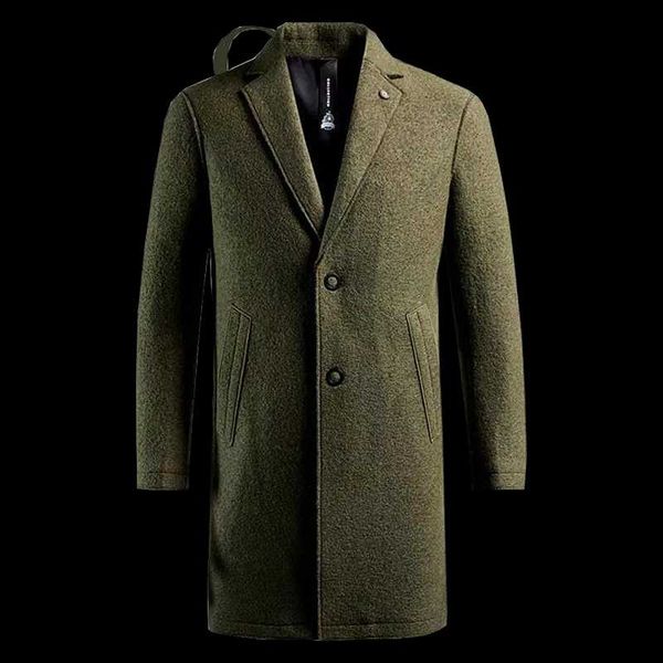men's trench coats classic casual autumn winter long 100% wool coat 2021 mid-length thick army green woolen jackets man business overco, Tan;black
men's trench coats classic casual autumn winter long 100% wool coat 2021 mid-length thick army green woolen jackets man business overco, Tan;black