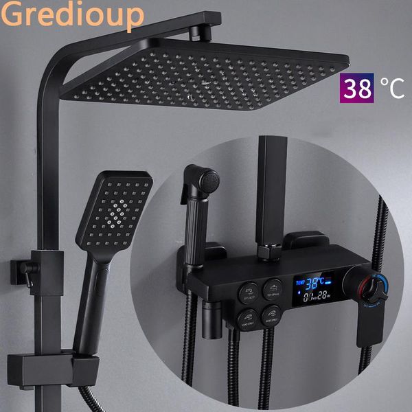 digital shower set bathroom smart thermostatic system wall mount cold mixer bath faucet rainfall square spray tap sets
digital shower set bathroom smart thermostatic system wall mount cold mixer bath faucet rainfall square spray tap sets