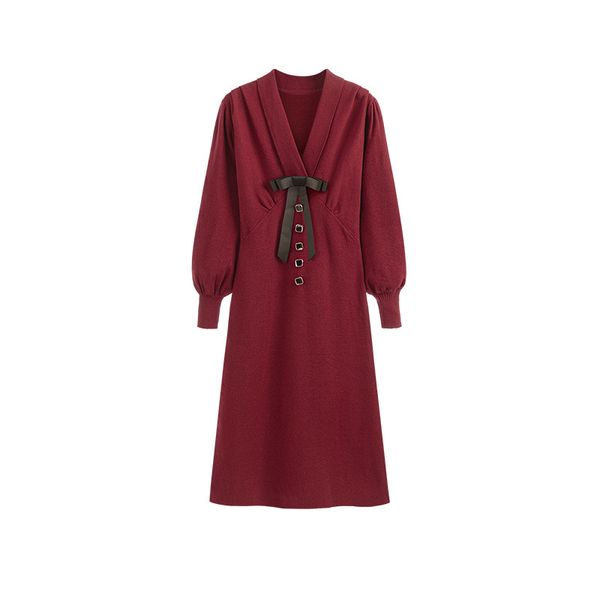 burgundy knitted dress women's autumn and winter 2021 new long-sleeved high-waist a-line mid-length base sweater dress, Black;gray
burgundy knitted dress women's autumn and winter 2021 new long-sleeved high-waist a-line mid-length base sweater dress, Black;gray