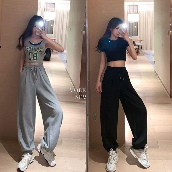spring summer korean style high-waisted feet female students wide-legged loose sports leisure harem pants plus size running, Black;blue
spring summer korean style high-waisted feet female students wide-legged loose sports leisure harem pants plus size running, Black;blue