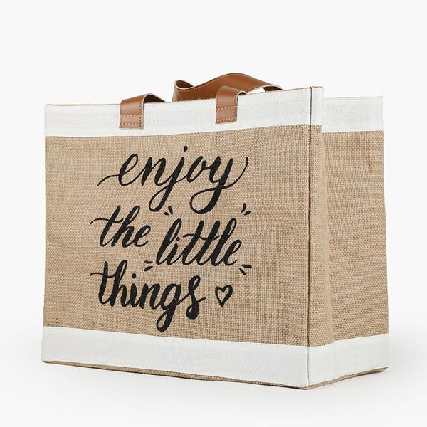 women linen jute shopping bags for grocery vintage happy day handbags with leather handle large capacity summer shopper tote storage
women linen jute shopping bags for grocery vintage happy day handbags with leather handle large capacity summer shopper tote storage