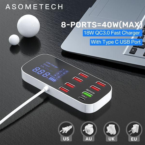 digital display quick charge usb charger hub tablet mobile phone charger adapter fast charger for iphone xiaomi huawei samsung
digital display quick charge usb charger hub tablet mobile phone charger adapter fast charger for iphone xiaomi huawei samsung