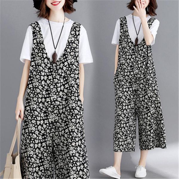 women's jumpsuits & rompers summer 2021 fashion pattern floral overalls v-neck casual loose wide-leg pants tide 004, Black;white
women's jumpsuits & rompers summer 2021 fashion pattern floral overalls v-neck casual loose wide-leg pants tide 004, Black;white