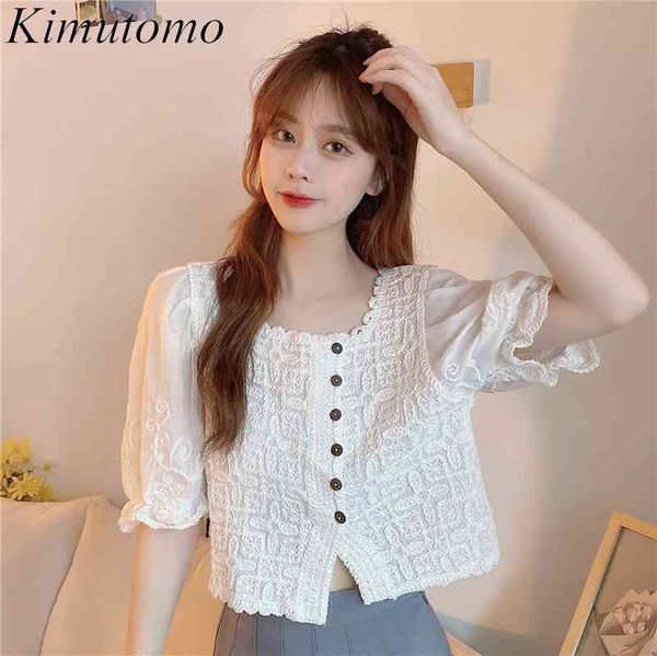 kimutomo white vintage embroidery blouse women square collar short sleeve shirt female summer breasted solid elegant 210521
kimutomo white vintage embroidery blouse women square collar short sleeve shirt female summer breasted solid elegant 210521